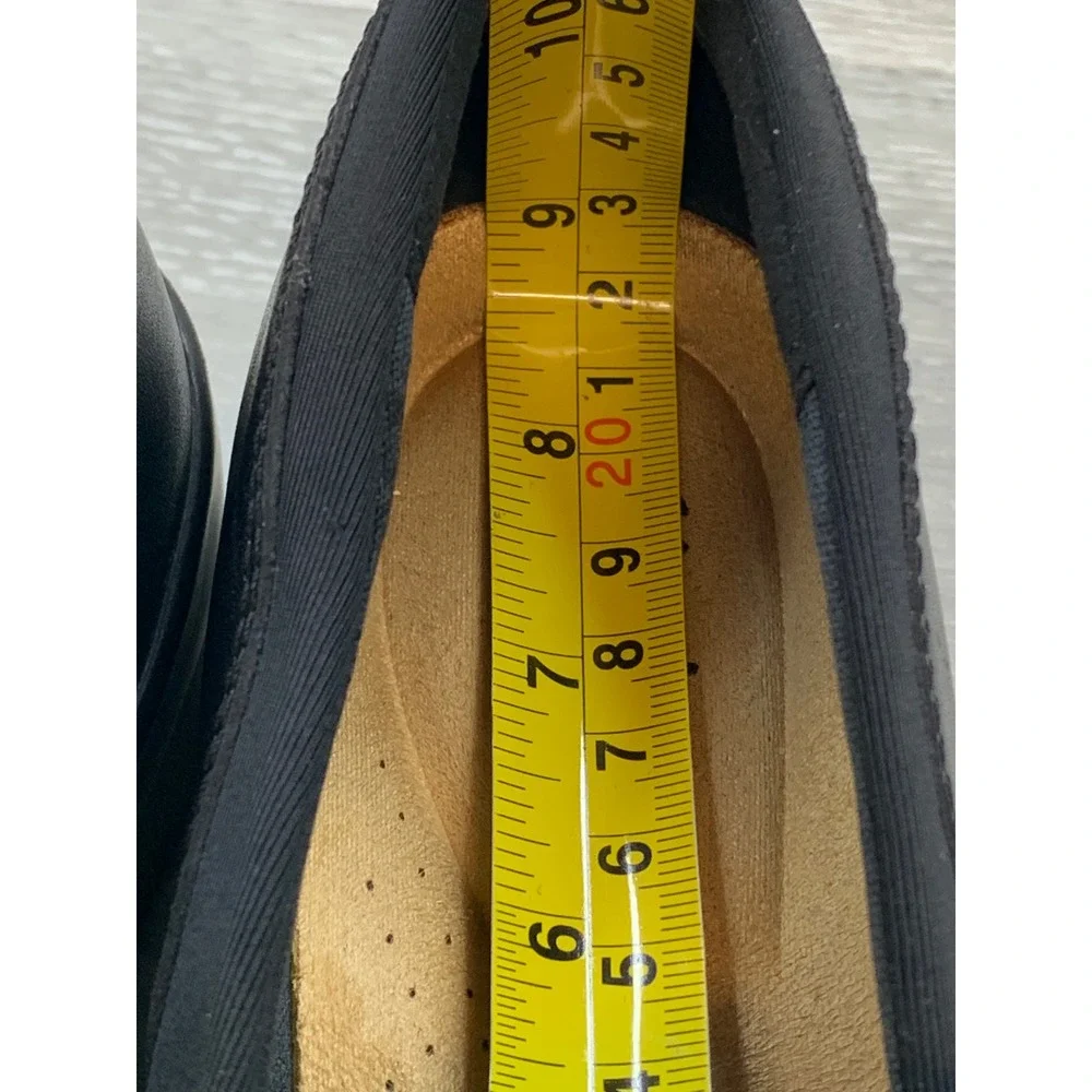 Clarks Women's Black Leather Mary Jane Wedge Shoes Ultimate Comfort 6.5